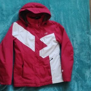Orage Women's Red and White Ski Jacket